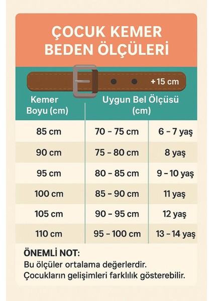 %100 Hakiki Deri Çocuk Kemeri 3.5cm Siyah Klasik fırsatları