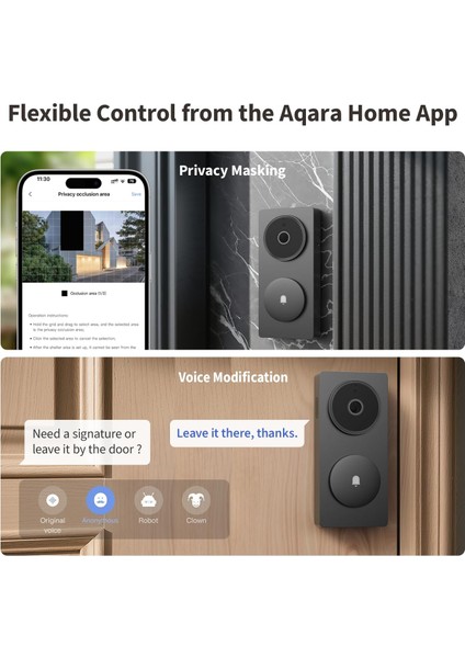 G410 Akıllı Görüntülü Kapı Zili | 2k Kamera, Homekit & Matter Uyumlu, Zigbee Hub, Wi-Fi, Gece Görüşü
