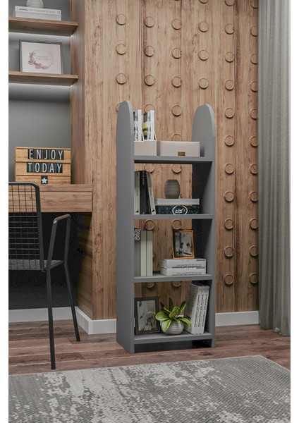 Oval KITAPLIK,SAKSILIK,ÇIÇEKLIK,130 Cm,portatif Minifix Kurulum