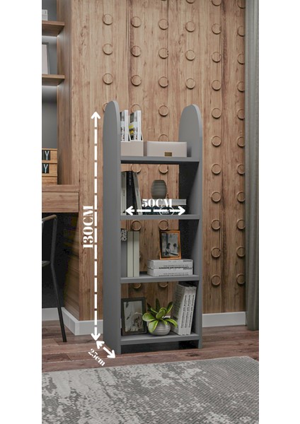 Oval KITAPLIK,SAKSILIK,ÇIÇEKLIK,130 Cm,portatif Minifix Kurulum modelleri