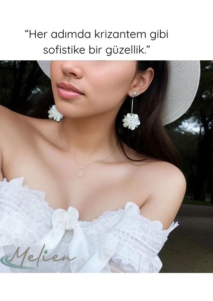 Günlük ve Özel Anlar Için Şık Zarif Inci Fransız Esintili Top-Çiçekli Uzun Sallantılı Yeni Şık Küpe fiyatları