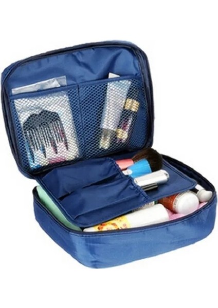 Organizer Kozmetik Makyaj Çantası Su Geçirmez Özellikli Lacivert