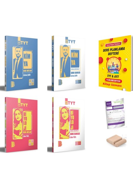 Tyt Kimya Biyoloji Ders Notları ve Soru Bankası Yks 2026 +Plan Defteri+Telefon Tutucu+Deneme