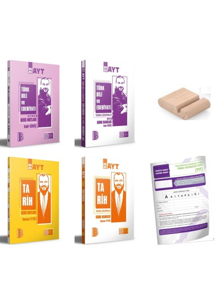 Ayt Türk Dili ve Tarih Ders Notları+Soru Bankası Yks 2026+PLAN Defteri+Telefon Tutucu+Deneme