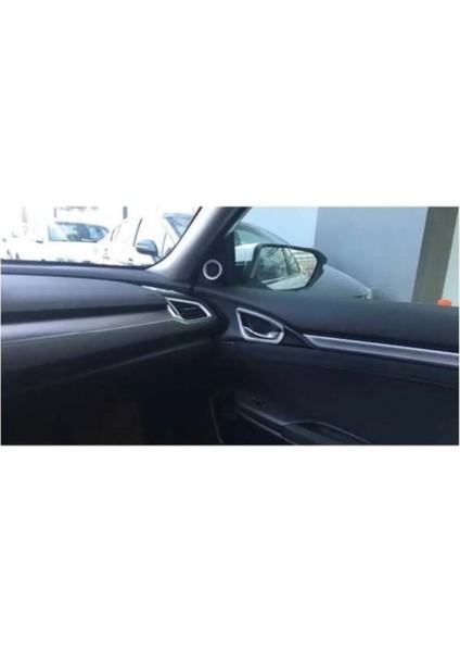 Honda - Civic Fc5 / Fk7 2016-2020 Hava Menfez Kaplama 3 Parça Gri modelleri