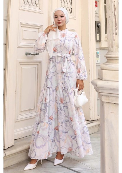 Desenli Tesettür Elbise fırsatları