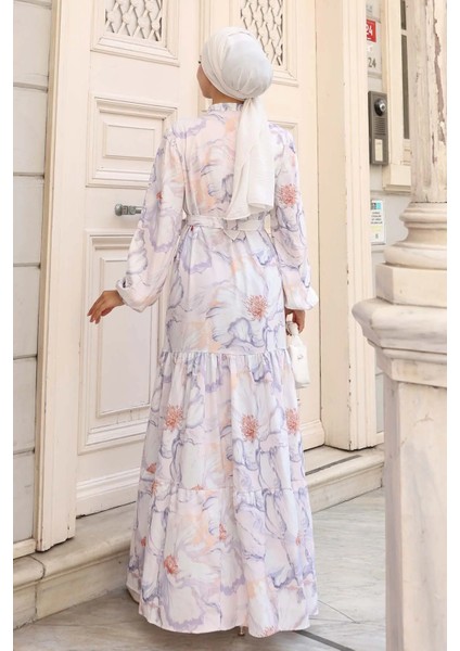 Desenli Tesettür Elbise indirimleri