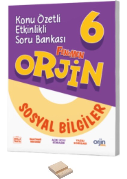 6. Sınıf Orjin Sosyal Bilgiler Konu Özetli Soru Bankası + Telefon Standı