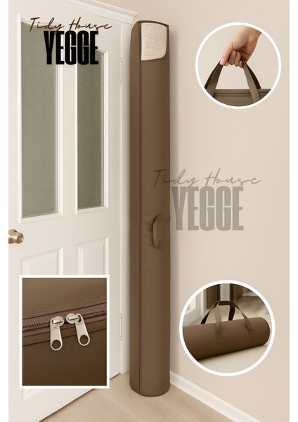 Kaliteli Halı Hurcu - Halı - Kilim - Yolluk Hurcu Pencereli, Taşıma Kulplu, Kalın Kumaşlı Halı Kilim Kılıf -Boydan Boya Fermuarlı Halı Çantası