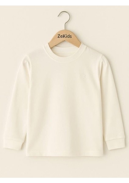 Çocuk Pamuklu Basic Yarım Dik Yaka Uzun Kollu T-Shirt indirimleri