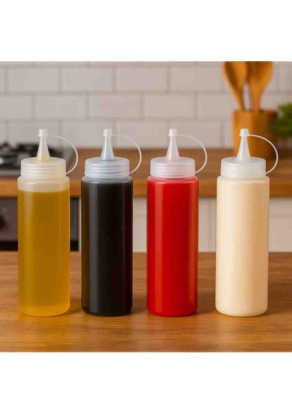 4 Adet 500 ml Şeffaf Yaglık,sosluk,ketçaplık,mayonezlik,hardallık Şişe fiyatları