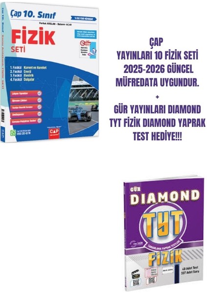 Çap 10. Sınıf Fizik Anadolu Seti 2025-26 Güncel Müfredat-Tyt Fizik Yaprak Test Hediyeli!!