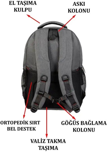 Dada 0rta-Lise-Üniversite Günlük Okul Sırt Çantası Su Geçirmez Kumaş 15.6 Inç Sırt ve Taban Destekli fırsatları