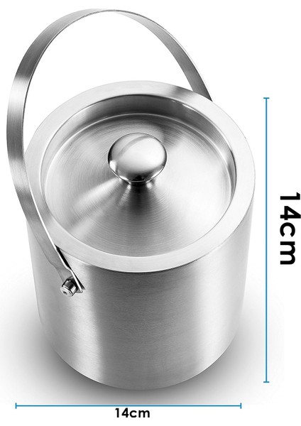 Buz Kovası Çift Cidarlı Yalıtımlı Endüstriyel Inox Şampanya Şarap Bira Soğutucu Medıum 722052 indirimleri