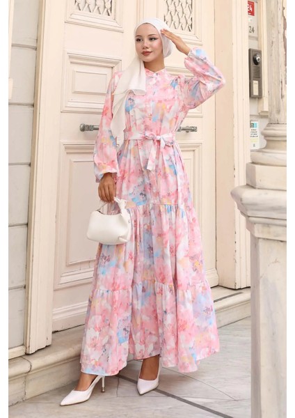 Desenli Tesettür Elbise fırsatları