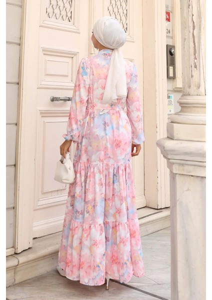 Desenli Tesettür Elbise indirimleri