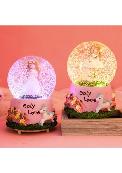 Peri Kız Orta Boy Işıklı Müzikli Kar Küresi ve Lotus Kolye fiyatları