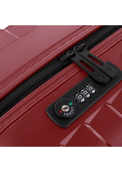 Unisex Valiz 57635505-5505 Trolley Cabına / USB Ypsilon 4.0 Burgundy