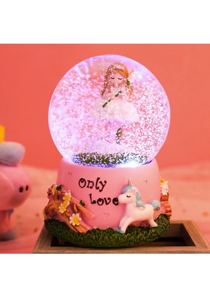 Peri Kız Orta Boy Işıklı Müzikli Kar Küresi ve Lotus Kolye fırsatları