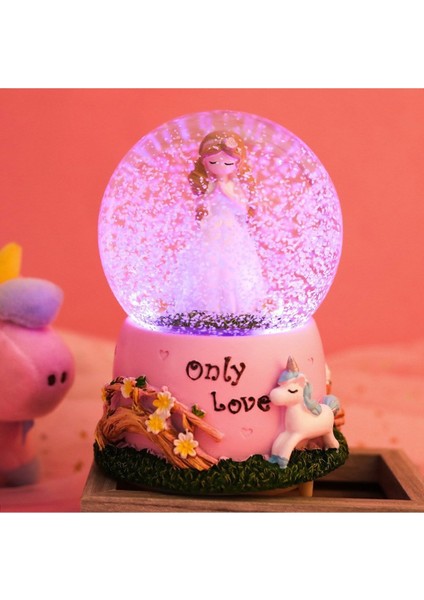 Peri Kız Orta Boy Işıklı Müzikli Kar Küresi ve Lotus Kolye indirimleri