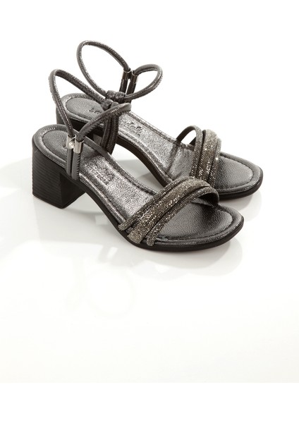 MİA100-TPK-1119 Rahat Taşlı Abiye Günlük-Düğün-Eğlence-Tatil Platin Topuklu Ayakkabı fırsatları