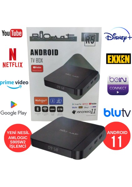 Rio Sat R5 Android 11 S905w2 Yeni Nesil Android Box Tv Kutusu