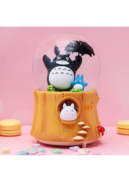 Sevimli Totoro Orta Boy Işıklı Müzikli Kar Küresi