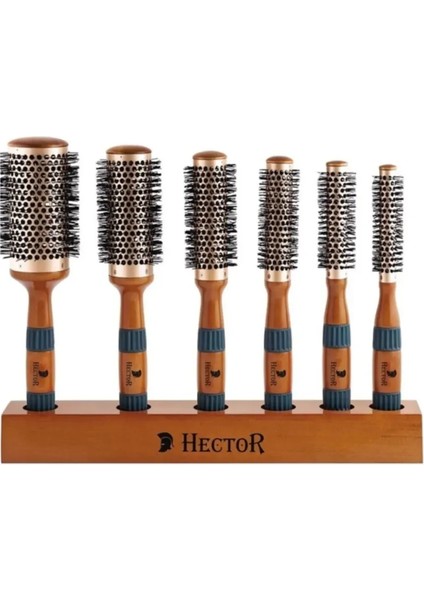 Profesyonel Metal Fön Fırça Seti 6'lı (Vent Sehpalı)