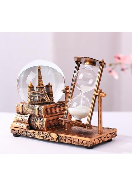 Eyfel Işıklı Sulu Kar Küreli Kum Saati Hediyelik Kum Saati-Karışık indirimleri