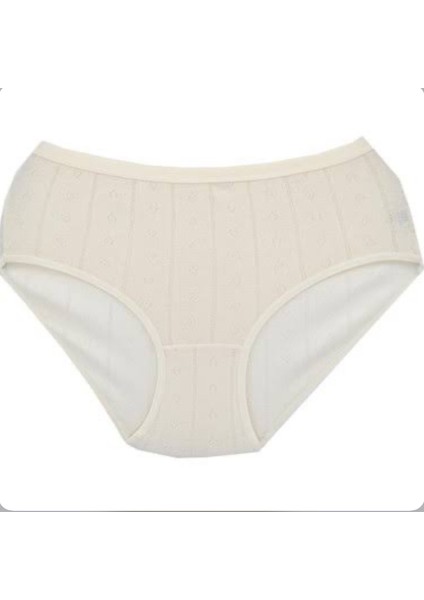 Kadın Jakarlı Bato Külot 6'lı Paket-Ekru