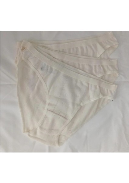 Kadın Jakarlı Bato Külot 6'lı Paket-Ekru fiyatları