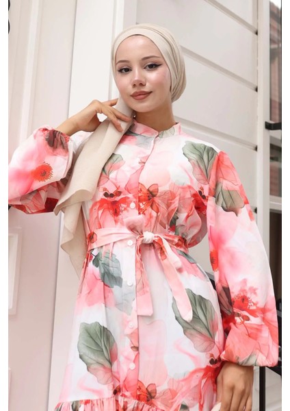 Desenli Tesettür Elbise fiyatları