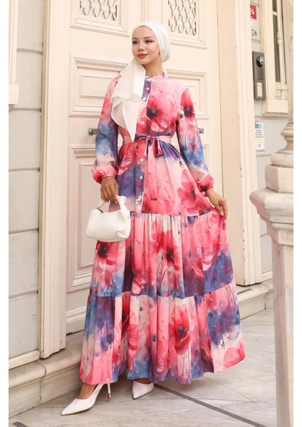 Desenli Tesettür Elbise fırsatları