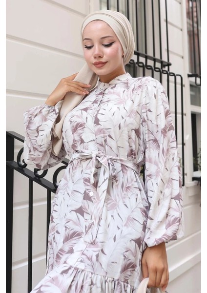 Desenli Tesettür Elbise fiyatları