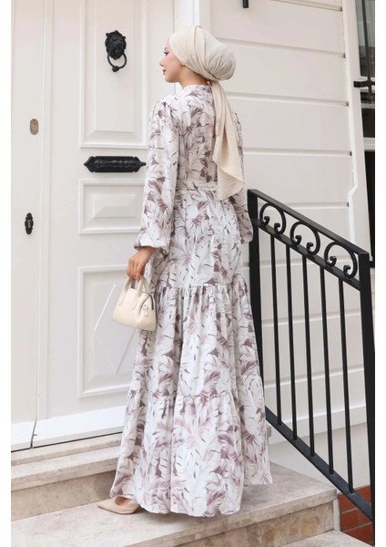 Desenli Tesettür Elbise indirimleri