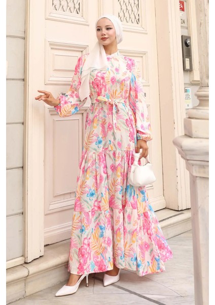 Desenli Tesettür Elbise fırsatları