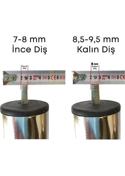 Vidalı Ayak Baza Ayağı Koltuk Ayağı Kanepe Ayağı Mobilya Ayağı Krom 12 cm (8 Adet) fiyatları