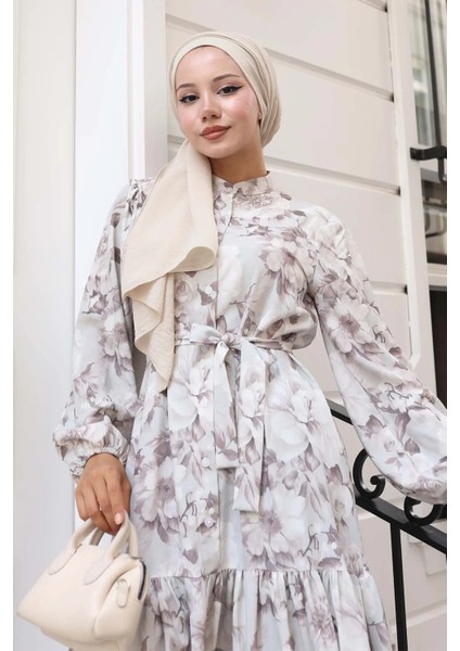 Desenli Tesettür Elbise fiyatları