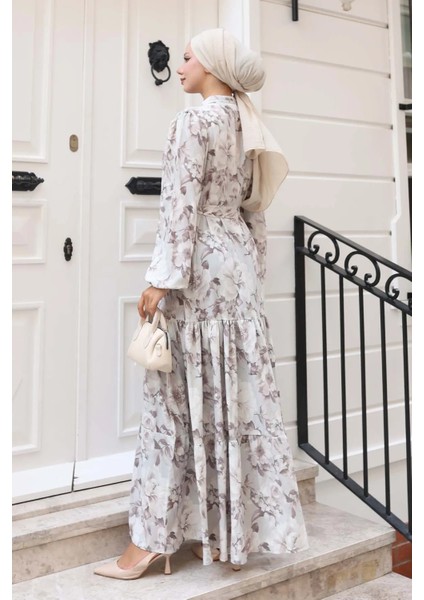 Desenli Tesettür Elbise indirimleri