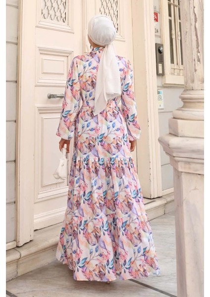 Desenli Tesettür Elbise indirimleri