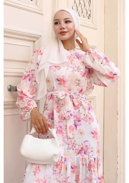 Desenli Tesettür Elbise fiyatları