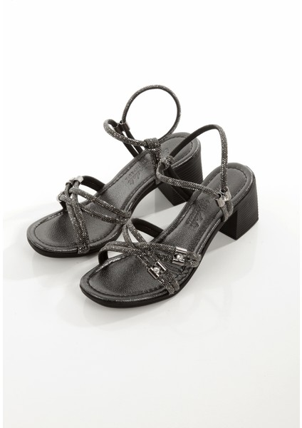 MİA100-TPK-1117 Rahat Taşlı Abiye Günlük-Düğün-Eğlence-Tatil Platin Topuklu Ayakkabı modelleri