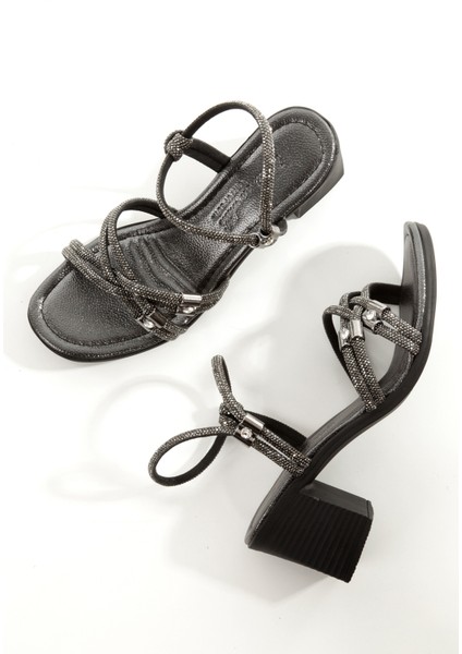 MİA100-TPK-1117 Rahat Taşlı Abiye Günlük-Düğün-Eğlence-Tatil Platin Topuklu Ayakkabı fırsatları