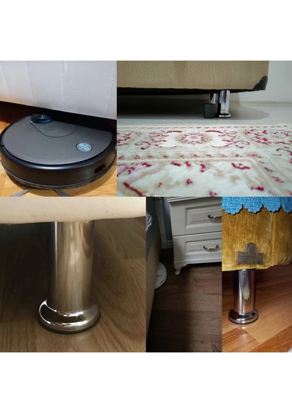 Vidalı Ayak Baza Ayağı Koltuk Ayağı Kanepe Ayağı Mobilya Ayağı Krom 12 cm (8 Adet) modelleri