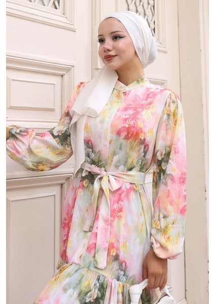 Desenli Tesettür Elbise fiyatları