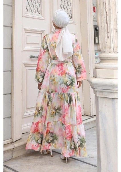 Desenli Tesettür Elbise indirimleri