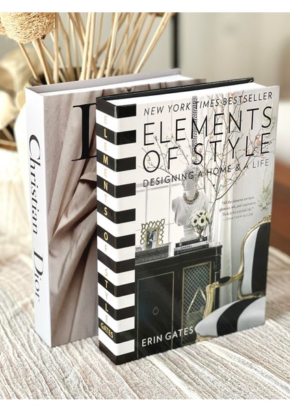 Dekoratif Kitap Kutu 2'li Set (D/el)