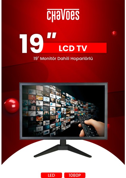 19"inch Monitör 49 Ekran Hoparlörlü Hd
