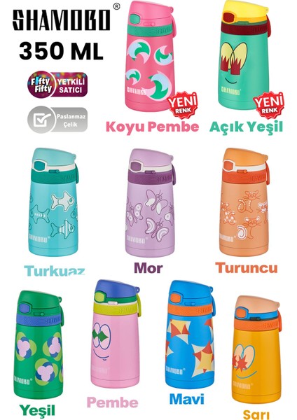 Çocuk 350 ml Pipetli Paslanmaz Çelik Termos Bpa Içermez 9 Renk fiyatları