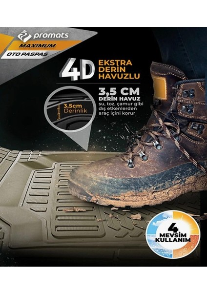 Nissan X-Trail 4d Havuzlu Paspas Bej Kutulu indirimleri